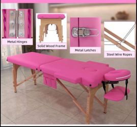 civama Massage Table Massage Bed Portable, 29 LBs Light Weight 2 Section Foldable Tattoo Bed Facial