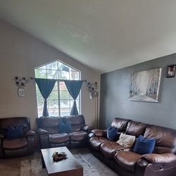 Brown Leather Couches