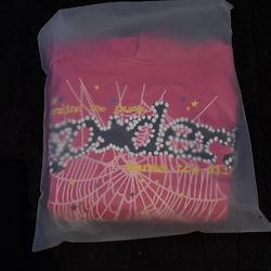 Pink Sp5der Hoodie- Size Small