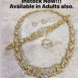 I Love You 🐻X❤️ Necklace, Bracelet, Ring and Earrings Kids Set $65 or Adult’s $70, Available Monday-Friday until 5pm Closed 🚫 Saturdays (No Saturda