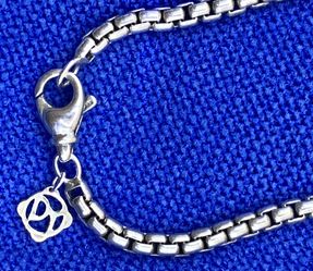 David Yurman 18” Mens 925 Silver Box Chain 3.6mm Wide!