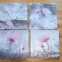 4 Pc 13x13 Canvas Art