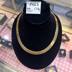 10k herringbone necklace