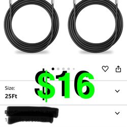 Ignite Pro - 2X 1 / 4 To 1 / 4 25 FT. True 12 Gauge Wire Awg DJ / Pro Audio Speaker Cable, Pair.