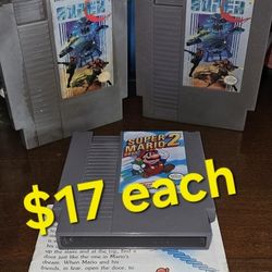 Nintendo Nes Games $17 Each