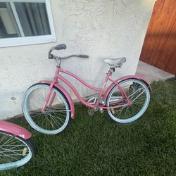 Pink Huffy Beach Cruisers 