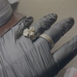 925 Silver With 10k Gold Men Wedding Ring 