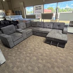 Sectional Sleeper w/Storage and console