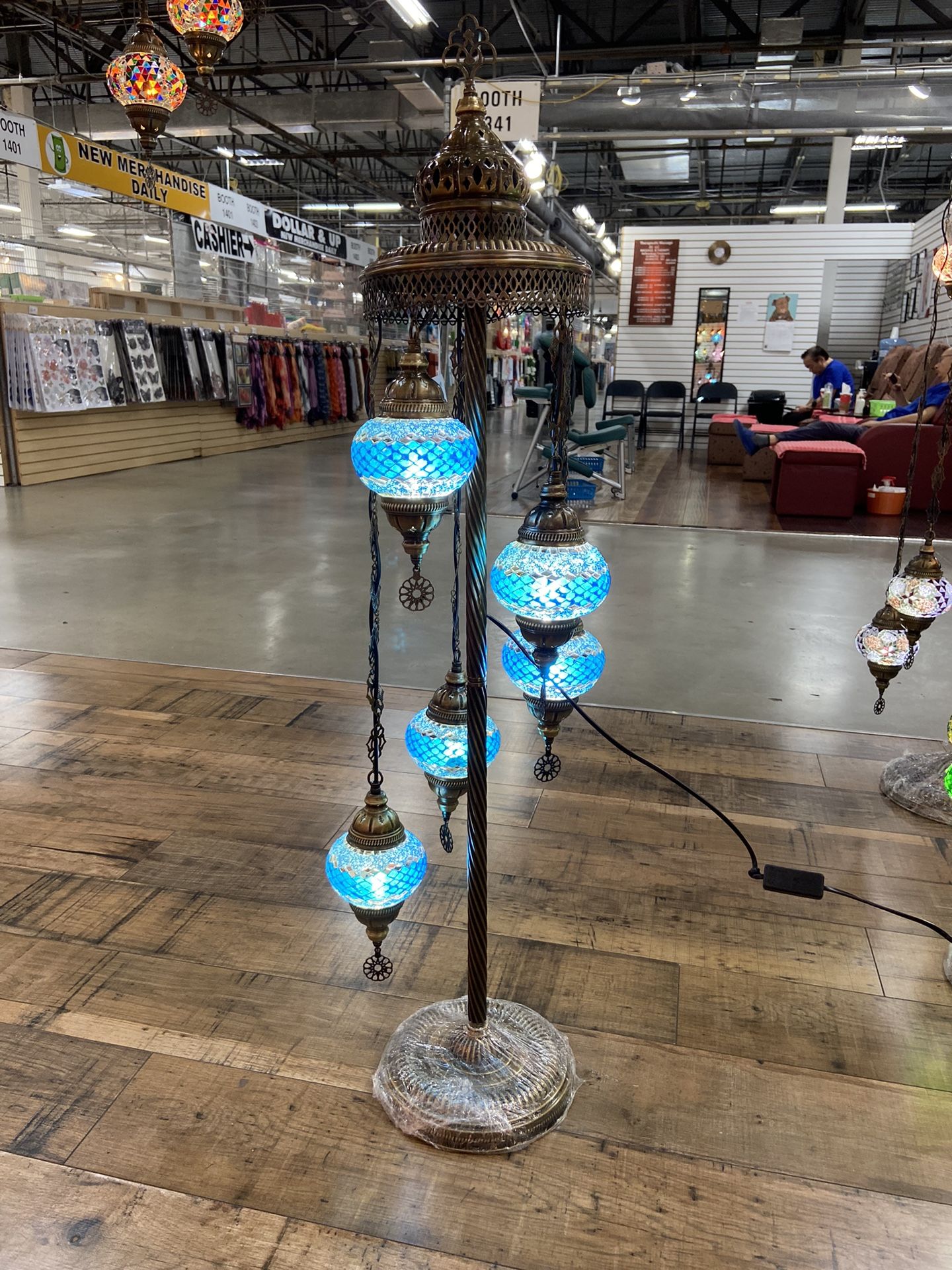Handmade Turkish Floor Lamp 5 Globes 