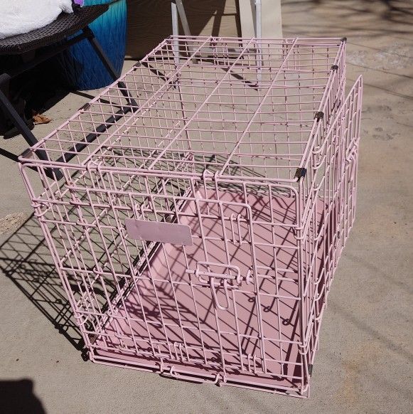 Precision Pink Dog Cage Small/Medium