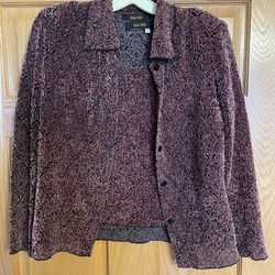 Bala Bala Small Burgundy Lightweight Crinkle Twinset