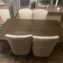 Dining Room Table With 8 Chairs And Exrtq Leave