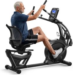 V300-MERACH Recumbent Exercise Bikes for home, Light Commercial High-end Recumbent Bike for Seniors Adults, Magnetic Recumbent Exercise Bike with Smar