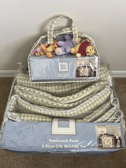Disney Winnie The Pooh, Four Piece, Crib, Bedding, Set And Mobile