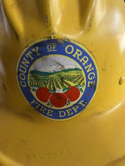 Vintage Orange County Fire Department Hard Hat