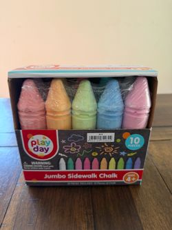 Jumbo sidewalk chalk, 10 pieces