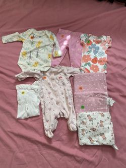 Girl Baby Clothes Set - Newborn Size 