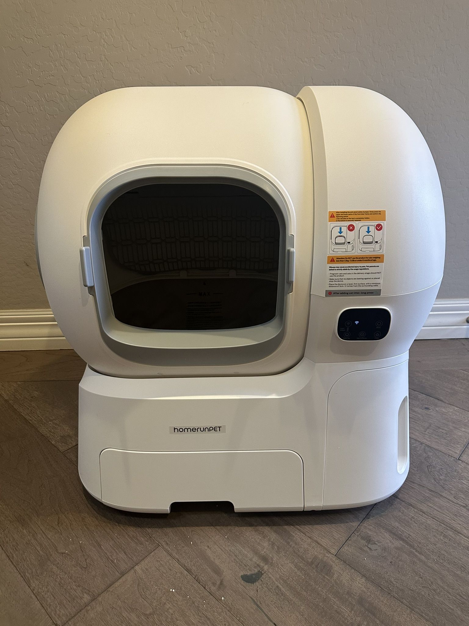 HomerunPET Self Cleaning Litter Box - 106L Ultra Large Automatic Cat Litter Box 