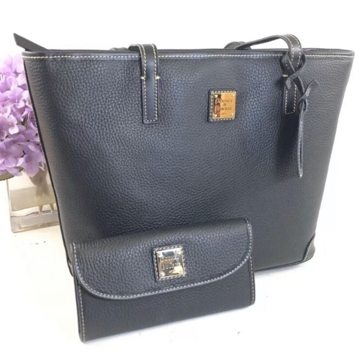 Dooney & Bourke Black Shoulder Bag & Wallet