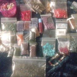 All Kinds Of Beads Mostly Glass
