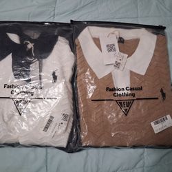 Two Men's Polo Shirts Size XL 