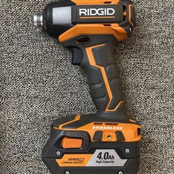 RIDGID BRUSHLESS IMPACT DRIVER DRILL 18 VOLT ~ NO CHARGER