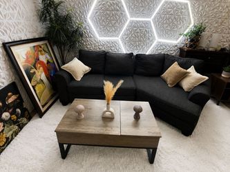 COD DELIVERY NO DEPOSIT  2pc couch sectional  black