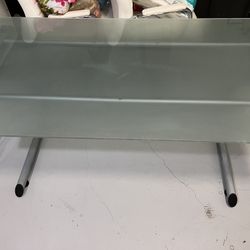 2 Frosted Glass Modern Desks For Sale - 2 Different Sizes 