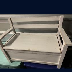 Vintage Crate & Barrel Toy Chest & Seating Bench - Rustic - Kids