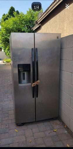 Stainless Steel Side-by-Side Refrigerator - Works