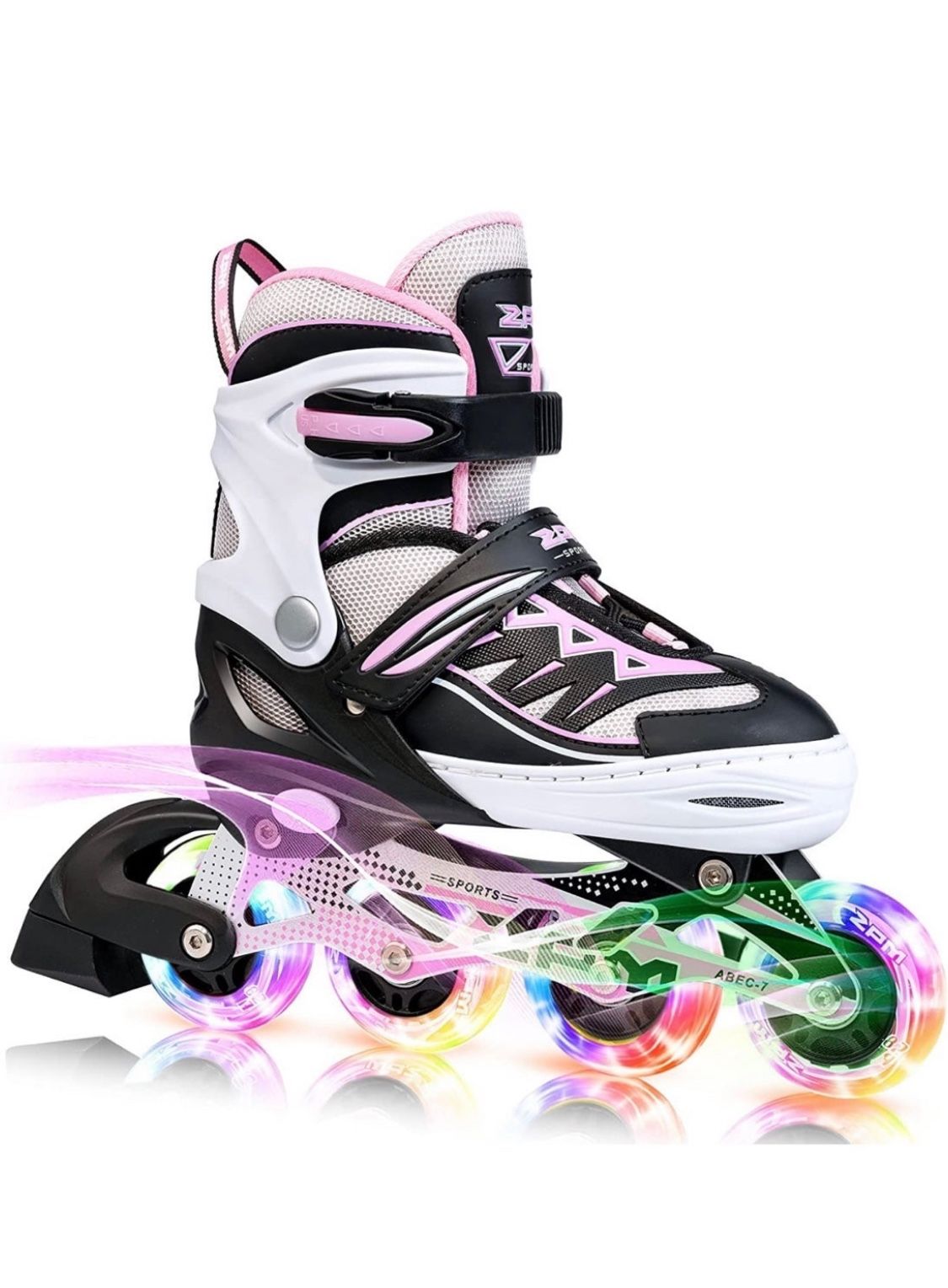 Illuminating Inline Skates With Light Up Wheels, Small - Little Kids (10C-13C US