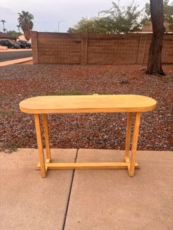 Race track console table