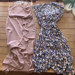 2 Long Formal Summer Dresses Medium 