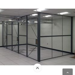 Wire Security Room with Hinged Door - 8 x 8 x 10', 2-Sided