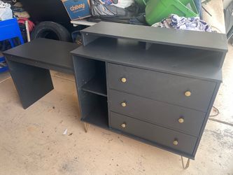 3 in 1 media and dresser desk combo