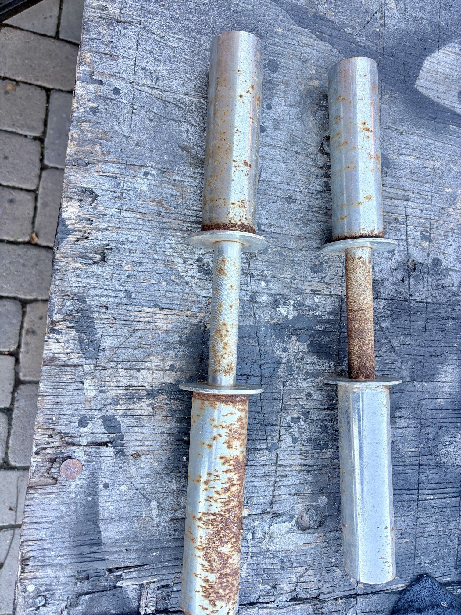 set Up Olympic Curl Bars, Claremont Mesa