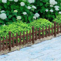 Rustic Wood Garden Fence Set of 5.   (.   I-16