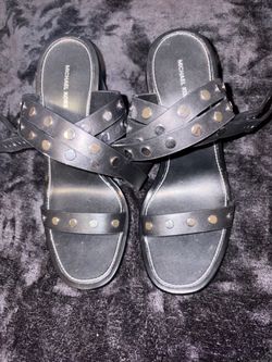 Michael Kors Black Studded Sandals Women’s Size 8M
