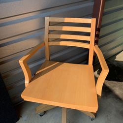 Wood Office Chair Great Condition 