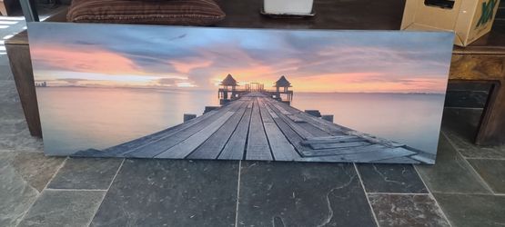 ART CANVAS PRINT - PIER BEACH SUNSET