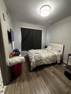 Full size bed frame and mattress