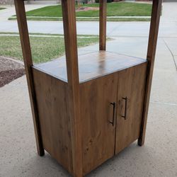 Rustic Barnwood Cabinet With Shelf Storage 