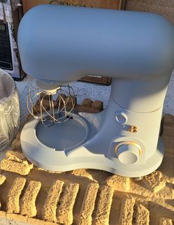 Beautiful 3.5 Qt Stand Mixer, Cornflower Blue with Flat Beater, Dough Hook, Balloon Whisk