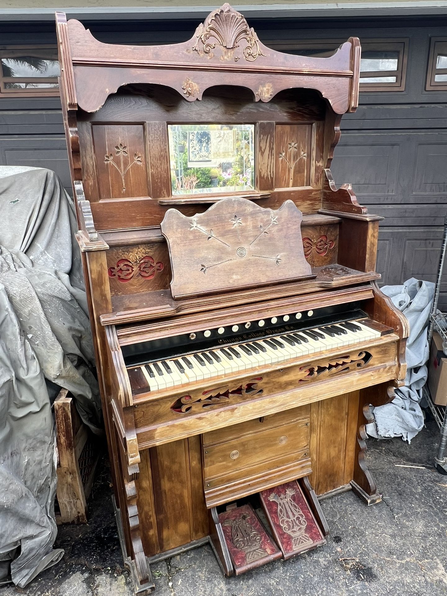 Antique 18th Century Pump Organ