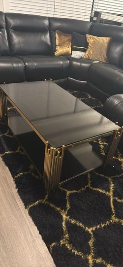Black And Gold Coffee Table Never used