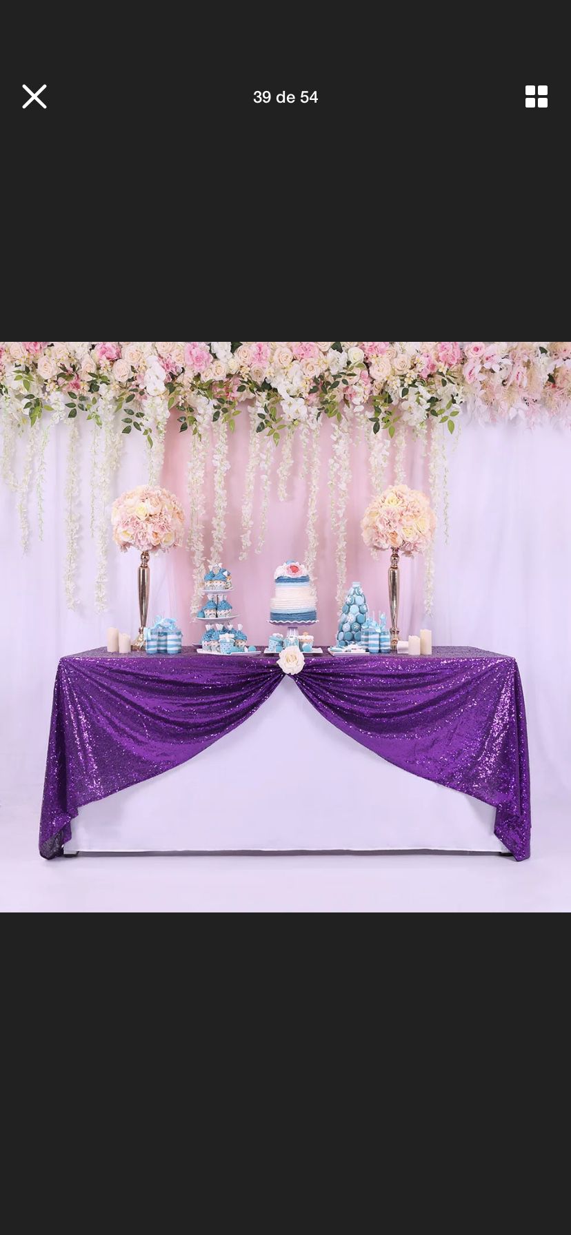 60x102inch Sequin Tablecloth Sparkly Sequin Table Cover for Wedding Party Event