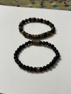 Menβs Stone / Tigerβs Eye Bracelets