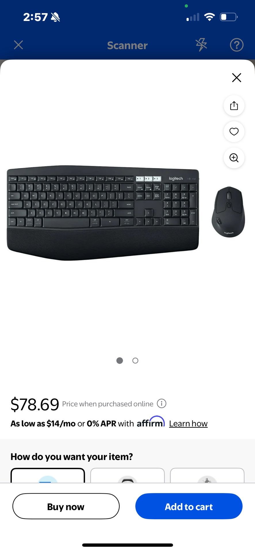 Logitech Performance Wireless Combo