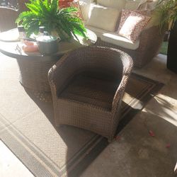 Patio Chair Small  Brown 