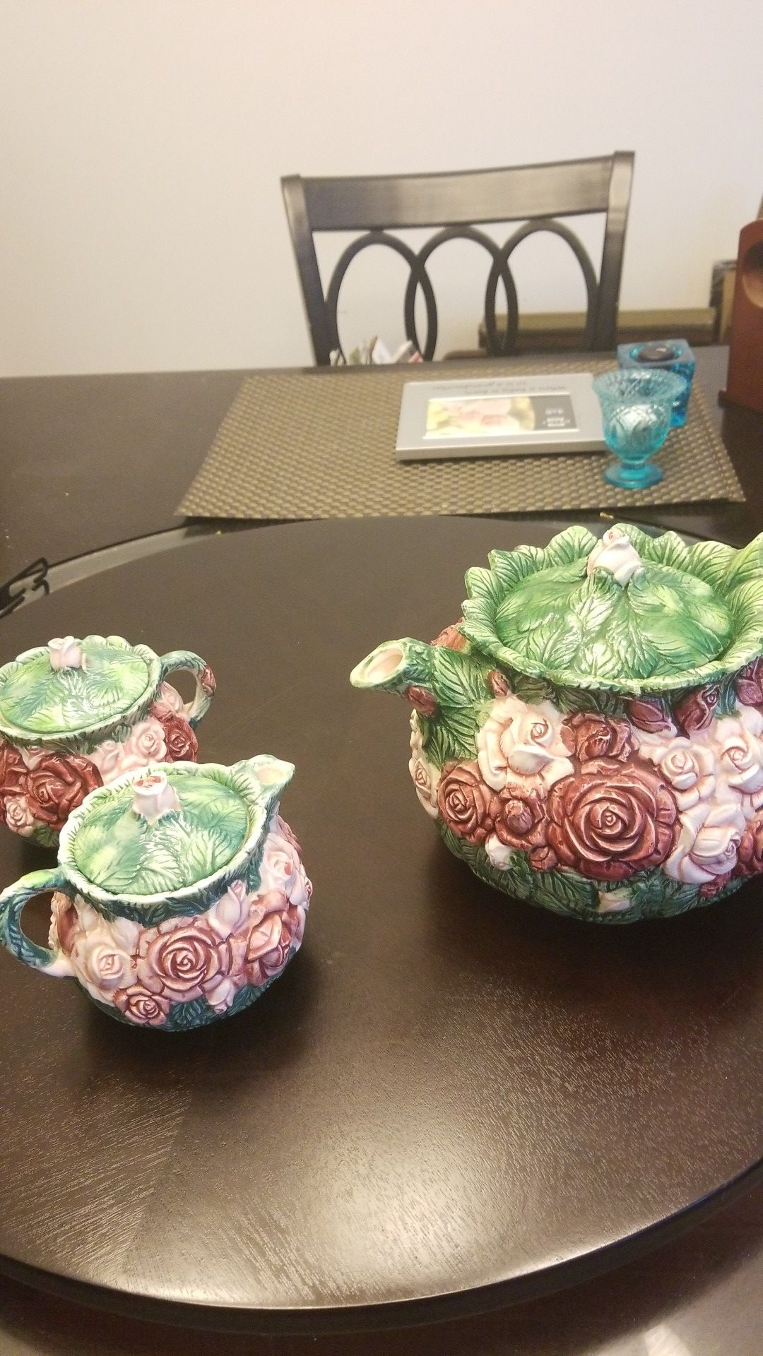 3 peice Ceramic Tea Pot set